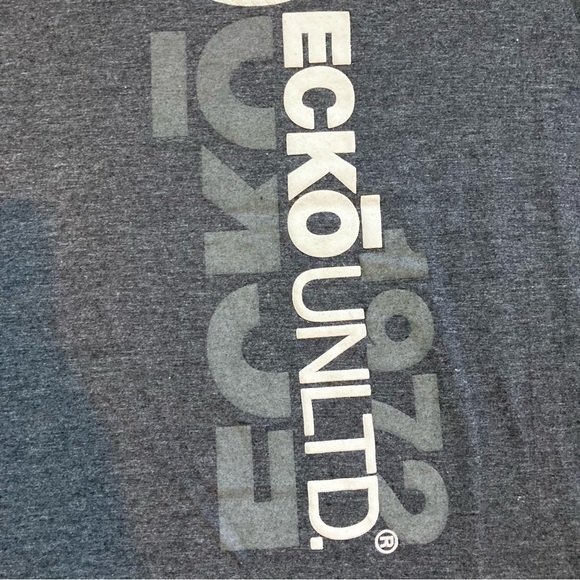 Ecko Unlimited Dark Grey Graphic Short Sleeve Tee Size 3XLarge - Picture 2 of 7